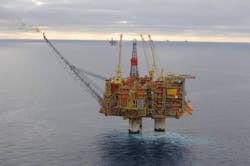 The Statfjord A platform in the North Sea. The Statfjord A platform in the North Sea.