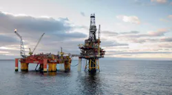 Veslefrikk B is a semisubmersible production platform that is connected to the Veslefrikk A fixed wellhead platform.