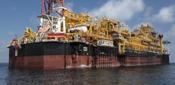 The FPSO CLOV operates on block 17 offshore Angola.