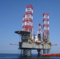 The jackup Key Manhattan. The jackup Key Manhattan.