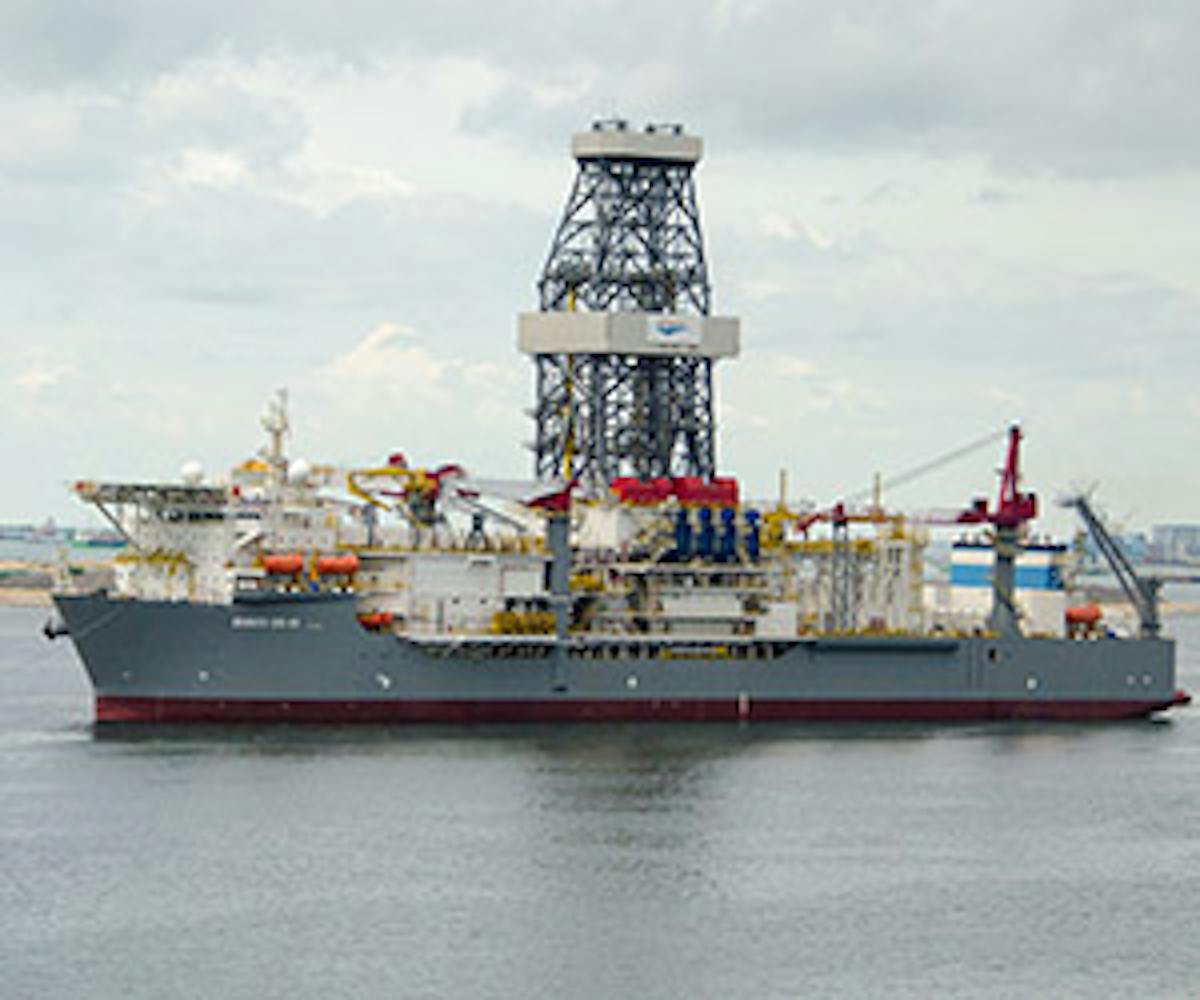 Shell drilling for oil offshore Namibia Offshore