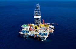 The semisubmersible Valaris MS-1 is expected to drill the Sasanof-1 well offshore Western Australia. The semisubmersible Valaris MS-1 is expected to drill the Sasanof-1 well offshore Western Australia.