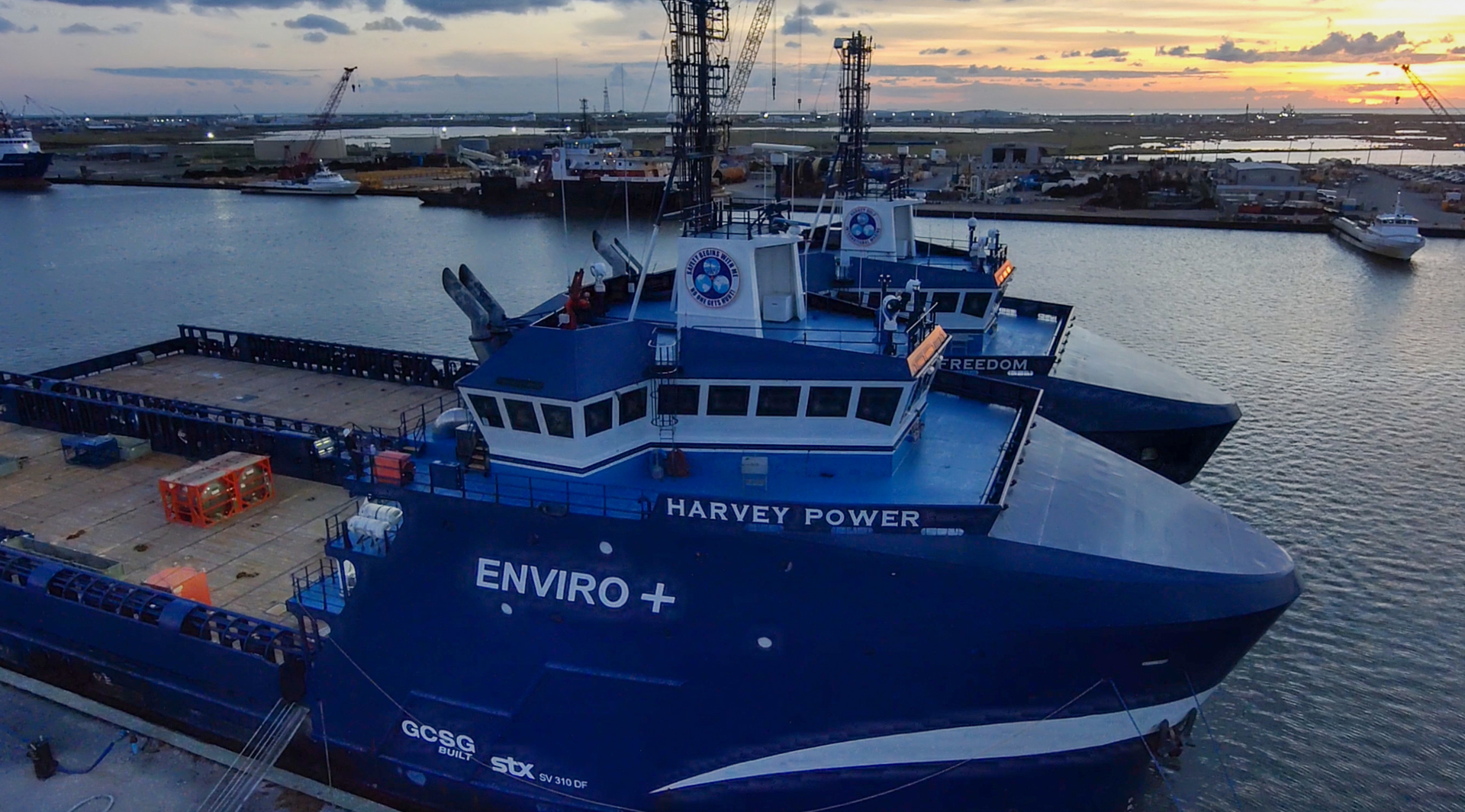 The platform supply vessel Harvey Power.
