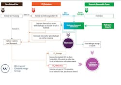 Hydrogen commercialization routes to meet objectives of domestic climate commitment and/or stimulating economic development. Hydrogen commercialization routes to meet objectives of domestic climate commitment and/or stimulating economic development.