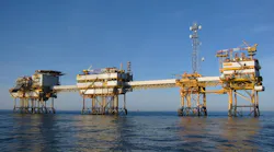 The L10-A complex in the Dutch North Sea.