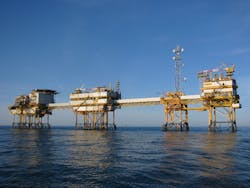 The L10-A complex in the Dutch North Sea. The L10-A complex in the Dutch North Sea.