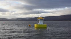 Oasis Power Buoy during sea trials in the Port of Cromarty Firth, Scotland.
