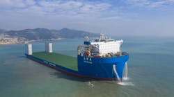 The semisubmersible heavy-lift vessel Xin Yao Hua. The semisubmersible heavy-lift vessel Xin Yao Hua.