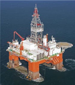 The semisubmersible Aquarius. The semisubmersible Aquarius.