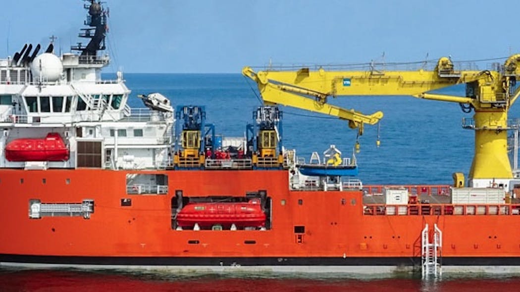 The trenching support vessel Athena.
