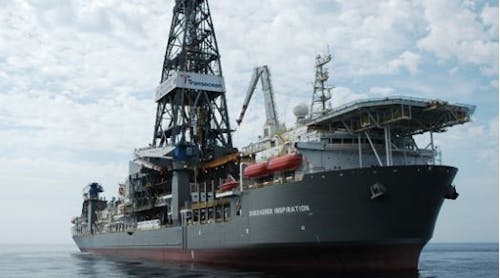 The ultra-deepwater drillship Discoverer Inspiration.