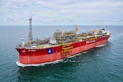 The FPSO BW Adolo operates at the Tortue field offshore Gabon. The FPSO BW Adolo operates at the Tortue field offshore Gabon.
