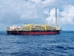 The FPSO Carioca operates at the S&eacute;pia field in the Santos basin offshore Brazil.