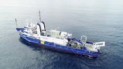 The research vessel Gyre. The research vessel Gyre.