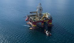 The semisubmersible Stena Don. The semisubmersible Stena Don.