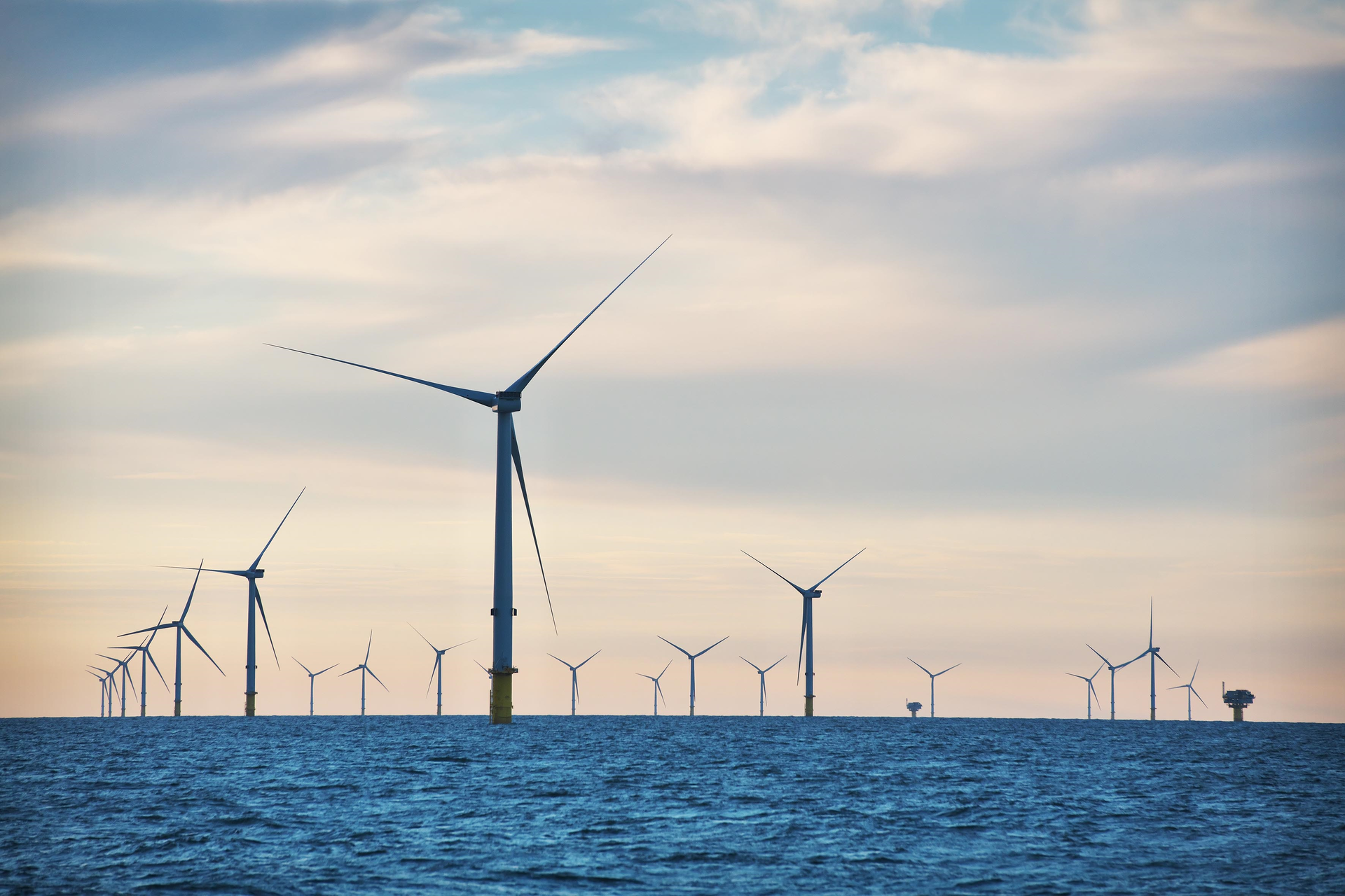 The Triton Knoll offshore wind farm in the UK North Sea.