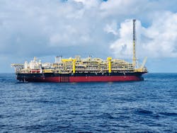 The FPSO Carioca at the Sépia field in the Santos basin offshore Brazil. The FPSO Carioca at the Sépia field in the Santos basin offshore Brazil.