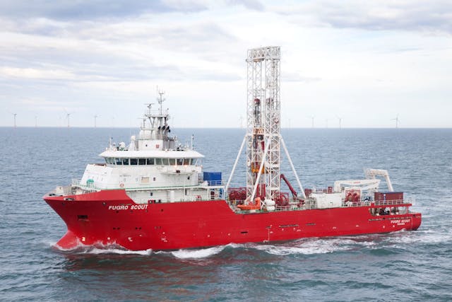 The geotechnical vessel Fugro Scout.