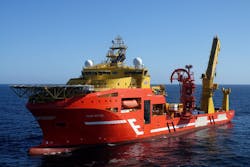 The installation and construction vessel Viking Neptun. The installation and construction vessel Viking Neptun.