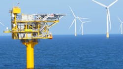 The Blythe platform in the UK southern North Sea. The Blythe platform in the UK southern North Sea.