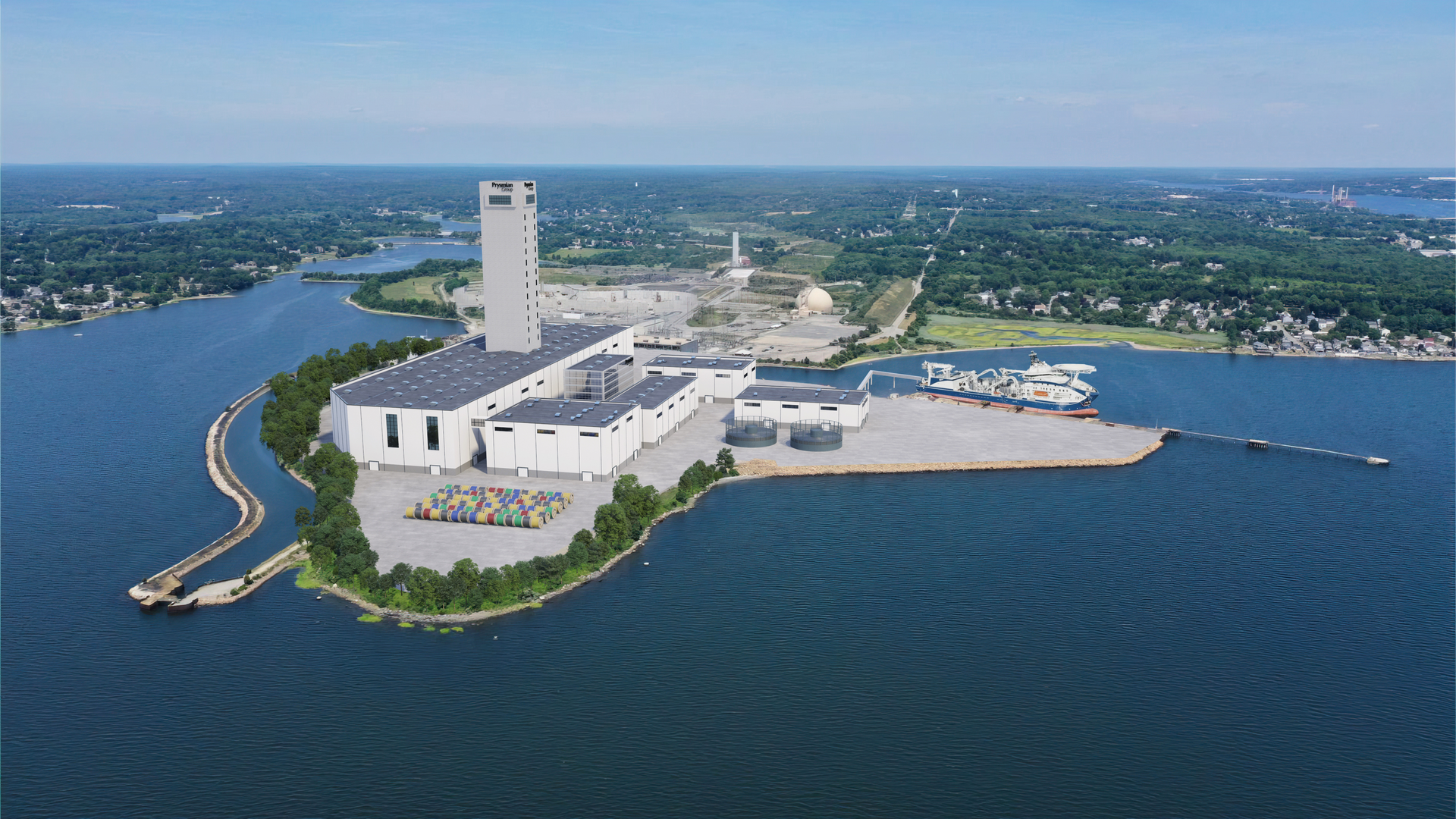 Rendering of the Brayton Point plant.