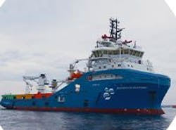 The AHTS Rochedo de São Pedro. The AHTS Rochedo de São Pedro.