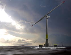 Seawind’s floating offshore wind energy concept. Seawind’s floating offshore wind energy concept.