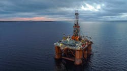 The semisubmersible Stena Spey. The semisubmersible Stena Spey.