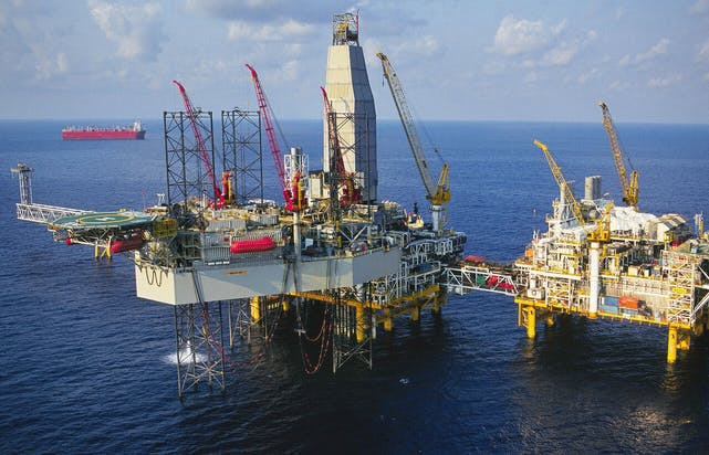 The Bayu-Undan field complex in the Timor Sea.
