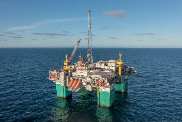The Gj&oslash;a platform in the Norwegian North Sea.