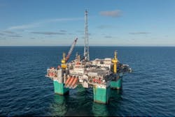 The Gjøa platform in the Norwegian North Sea. The Gjøa platform in the Norwegian North Sea.