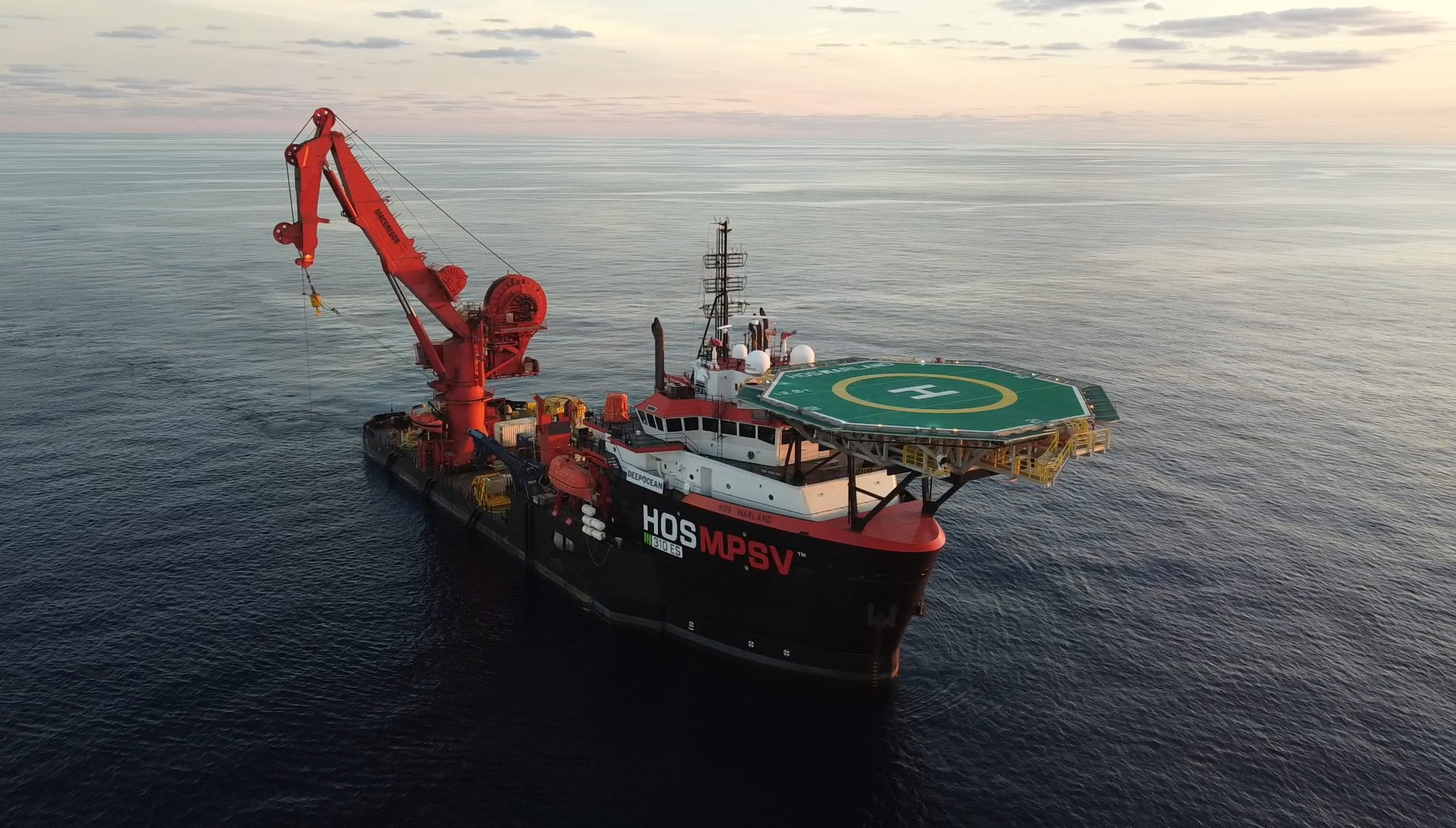 The HOS Warland is a DP-2 310ES multi-purpose service vessel.