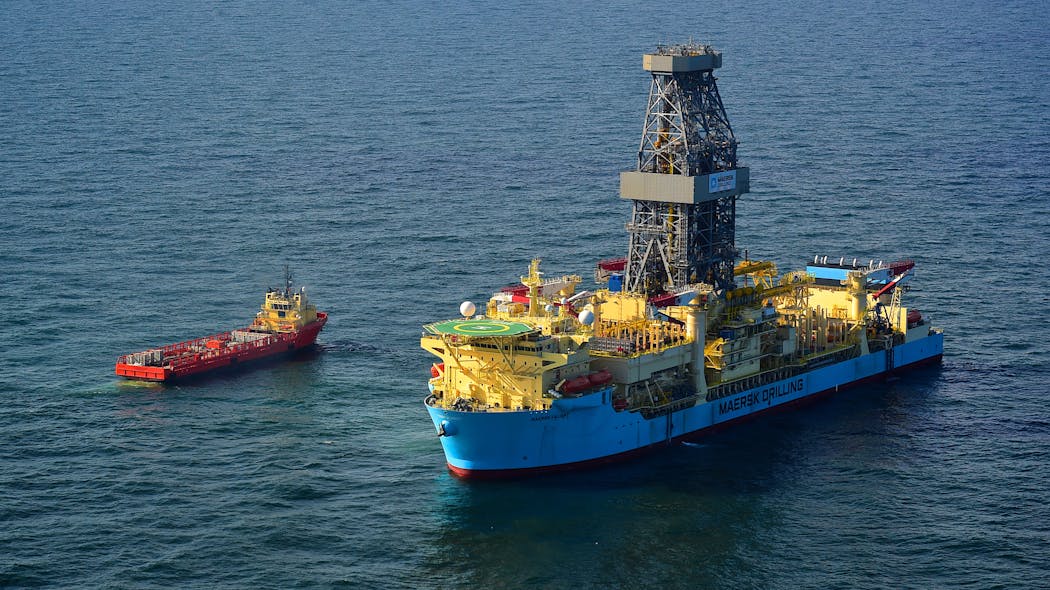The Krabdagu-1 well was drilled by the drillship Maersk Valiant in 780 m (2,559 ft) of water.