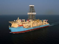 The drillship Maersk Viking. The drillship Maersk Viking.