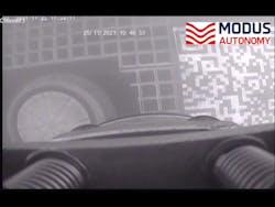 The HAUV autonomously located an SDS signal allowing the vehicle to latch, permitting power and data transfer subsea. The HAUV autonomously located an SDS signal allowing the vehicle to latch, permitting power and data transfer subsea.