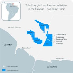 TotalEnergies’ presence in the Guyana-Suriname basin. TotalEnergies’ presence in the Guyana-Suriname basin.