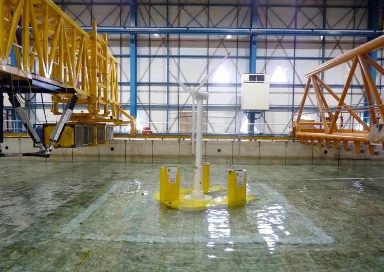 GustoMSC's Tri-Floater at the Oc&eacute;anide wave basin.