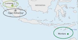 The Montara field offshore northwest Australia. The Montara field offshore northwest Australia.