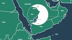 Block 50's position offshore east Oman.