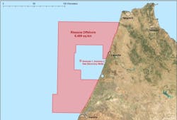 The Rissana Offshore license. The Rissana Offshore license.