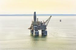 The PA-B production platform offshore Sakhalin, eastern Russia. The PA-B production platform offshore Sakhalin, eastern Russia.
