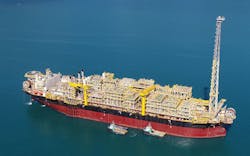 The FPSO Carioca in the S&eacute;pia field.