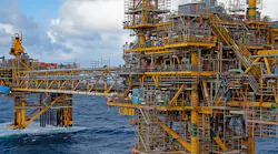 The Tyra complex in the Danish North Sea.