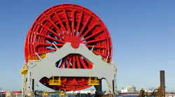 Pipe Reel Laybarge Dreamstime M 33725705