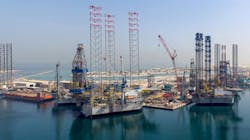 Lamprell has three facilities in the Hamriyah Free Zone, the main yard which is located in Phase 1 and two smaller yards in Phase 2. Lamprell has three facilities in the Hamriyah Free Zone, the main yard which is located in Phase 1 and two smaller yards in Phase 2.