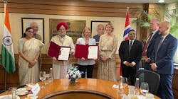 The ONGC Equinor MOU: (From left) ONGC CMD Dr Alka Mittal, Union Minister of Petroleum and Natural Gas Hardeep Singh Puri, Norwegian Foreign Minister Anniken Huitfeldt, Executive Vice President of Equinor Irene Rummelhoff and Norwegian delegation. The ONGC Equinor MOU: (From left) ONGC CMD Dr Alka Mittal, Union Minister of Petroleum and Natural Gas Hardeep Singh Puri, Norwegian Foreign Minister Anniken Huitfeldt, Executive Vice President of Equinor Irene Rummelhoff and Norwegian delegation.