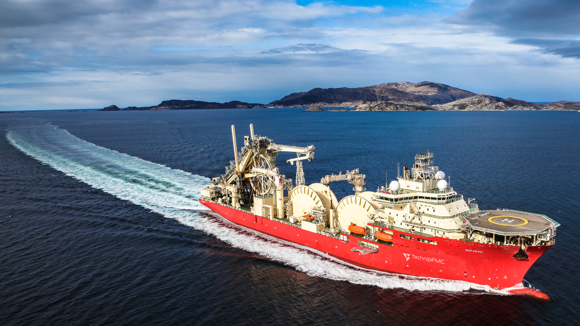 The Deep Energy is TechnipFMC's pipelay vessel.