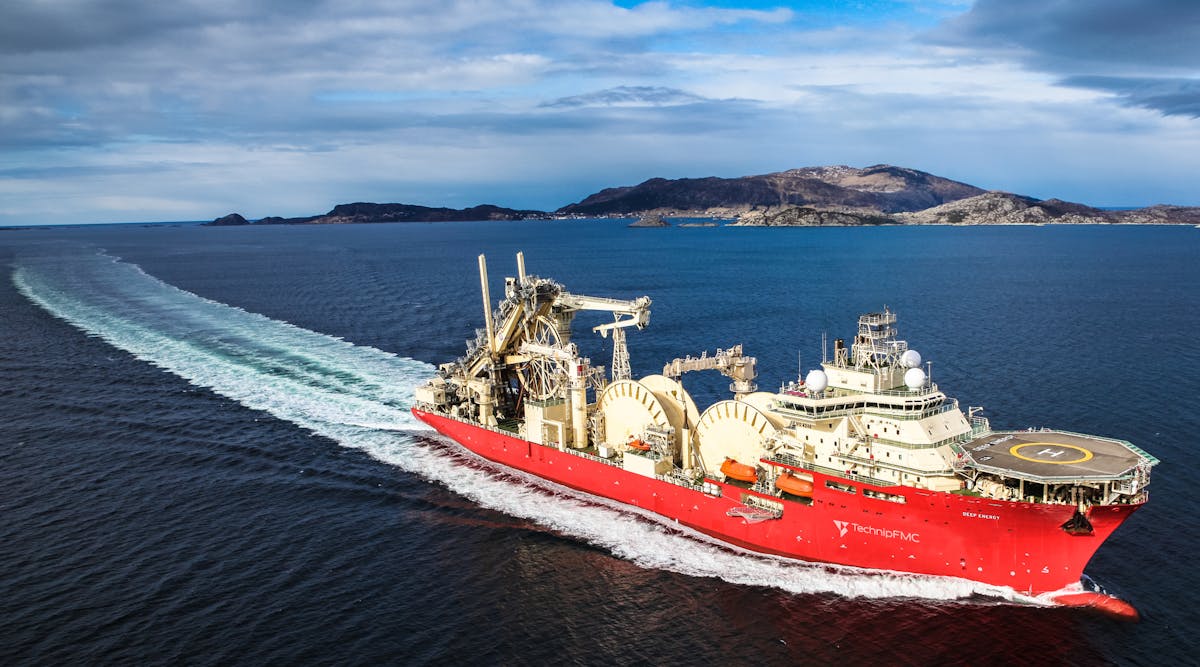 The Deep Energy is TechnipFMC&apos;s pipelay vessel.