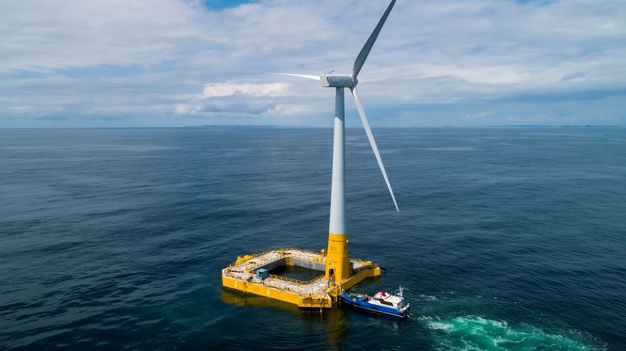 Floatgen is France's first offshore wind turbine, and 5,000 inhabitants are supplied with its electricity.
