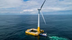 Floatgen is France's first offshore wind turbine, and 5,000 inhabitants are supplied with its electricity. Floatgen is France's first offshore wind turbine, and 5,000 inhabitants are supplied with its electricity.